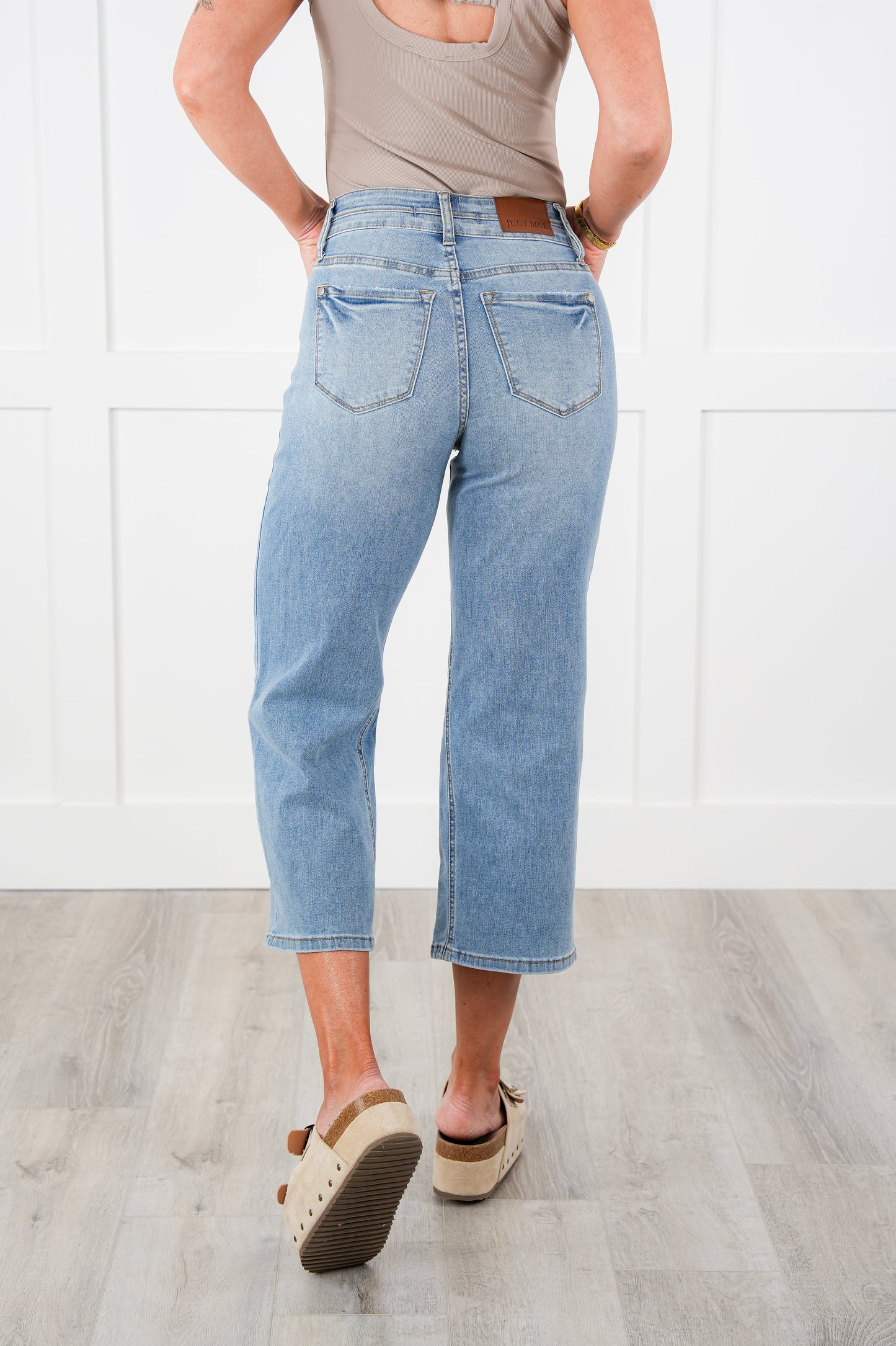 Judy Blue Double the Cool Cropped Wide Leg Jeans