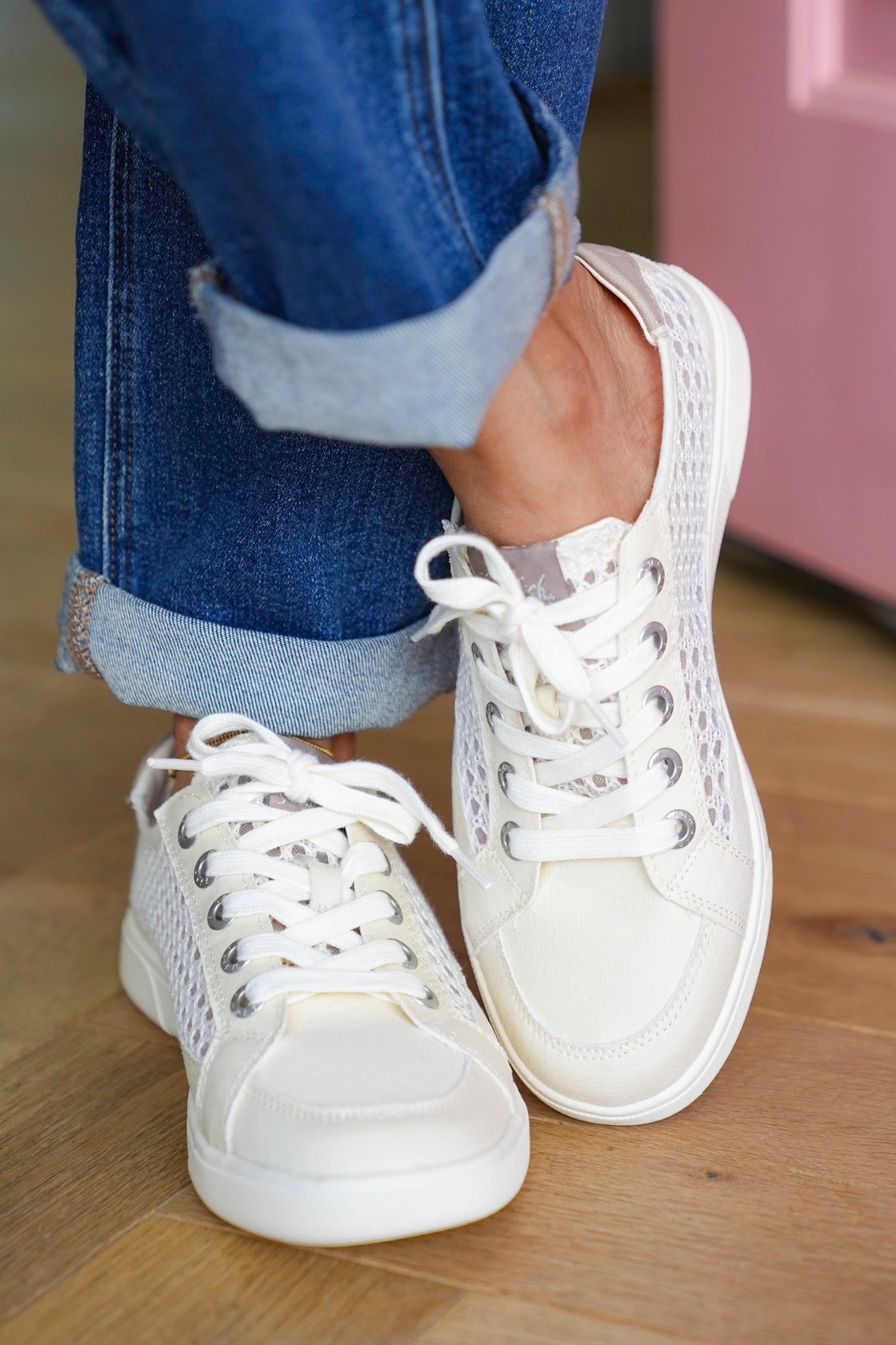 Blowfish Casual Lace Up Sneakers with Breathable Mesh Panel