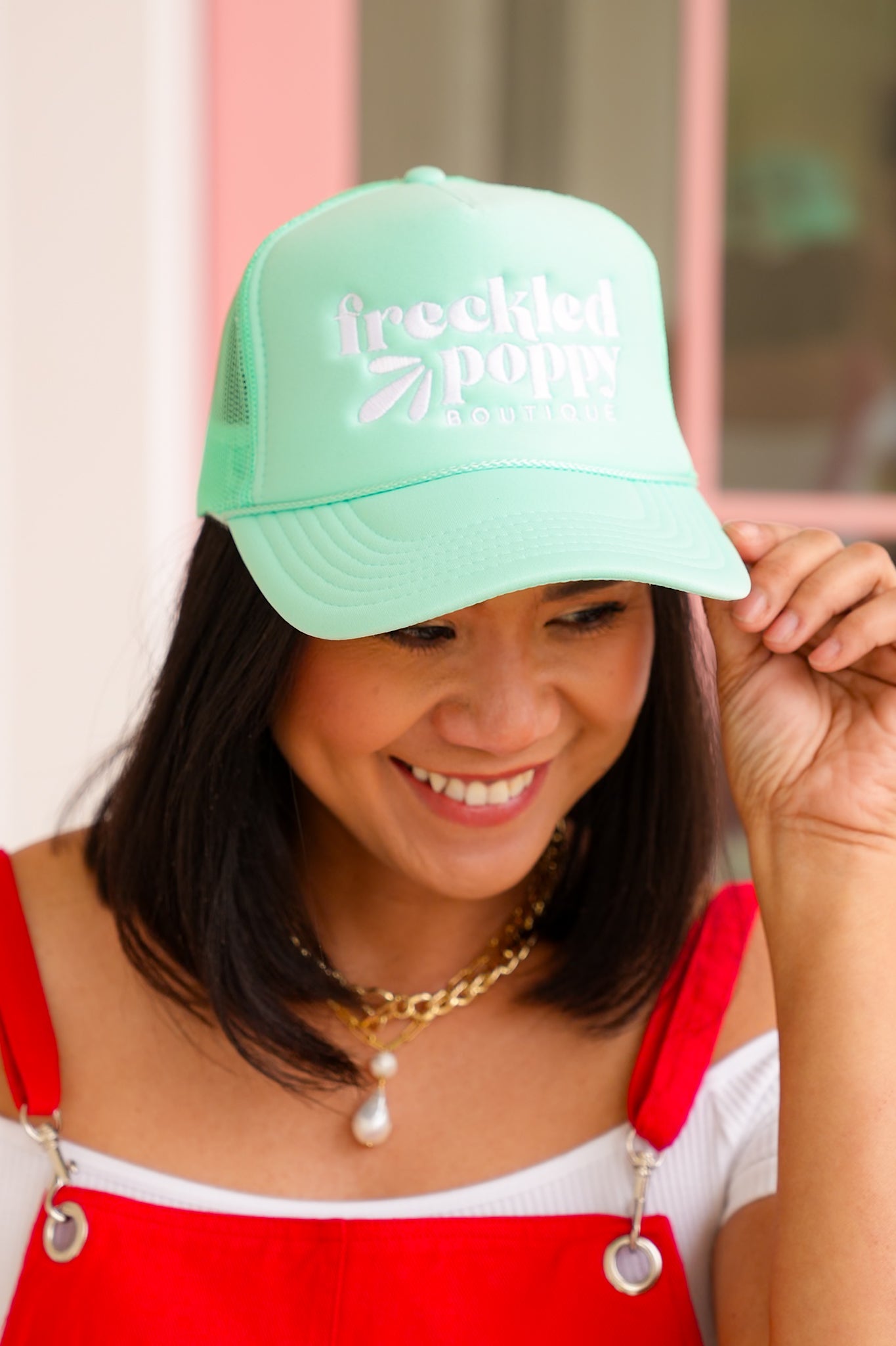 "Freckled Poppy" Trucker Hat