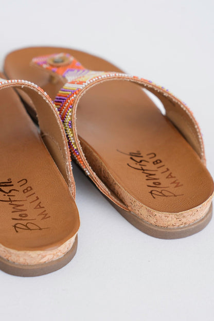 Blowfish Beaded Boho Cork Sandals