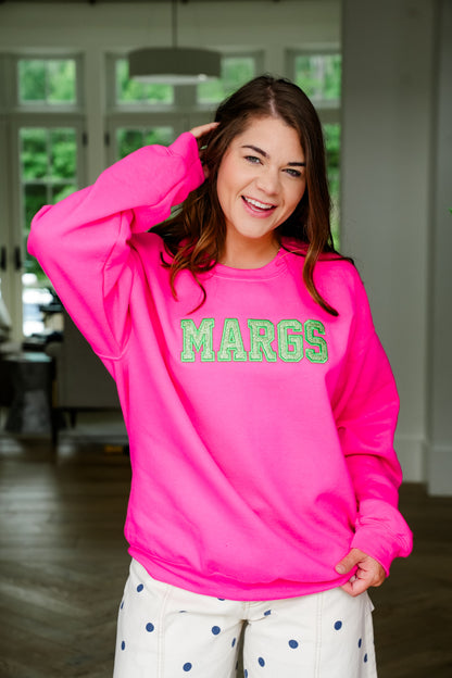 Plus/Reg Long Sleeve "Margs" Graphic Sweatshirt