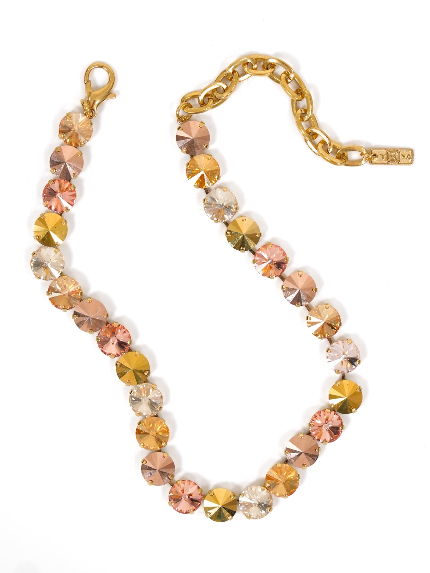 TOVA Sofia Gold Plated Opal Necklace in Rosaline Gold