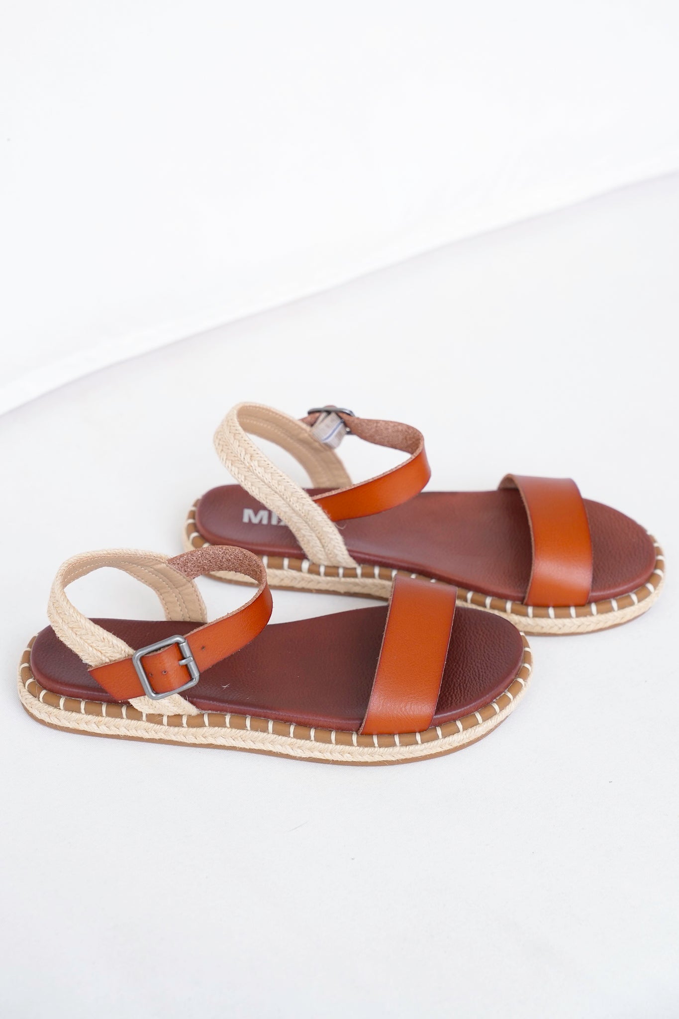 MIA Leather Strap Espadrille Sandals