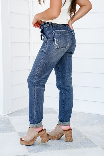 Judy Blue High Rise Dark Vintage Wash Joggers