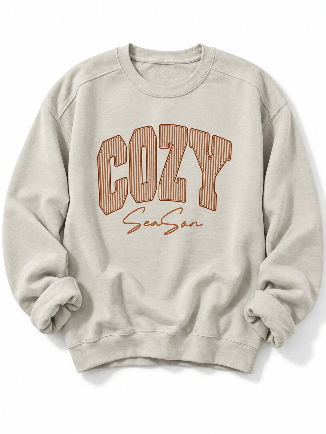 Plus/Reg Long Sleeve "Cozy Season" Graphic Sweatshirt - Freckled Poppy