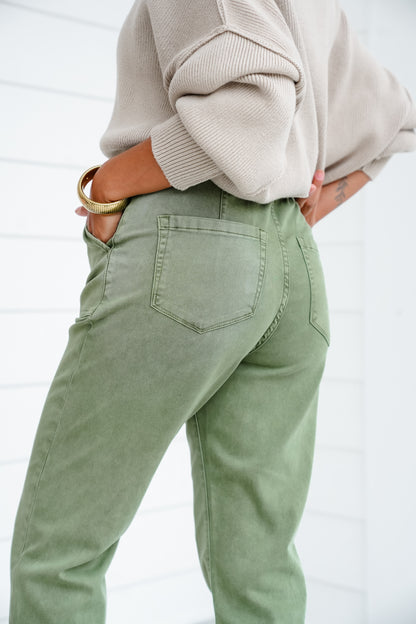Mica High Rise Green Joggers