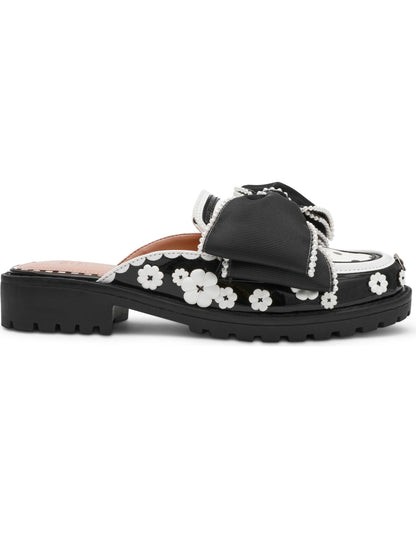 Betsey Johnson Patent Floral Platform Mule