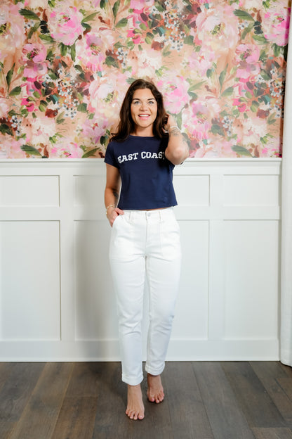 Judy Blue High Rise White Aurora Weekender Jean