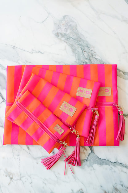 Makeup Junkie Bags Cabana Pink