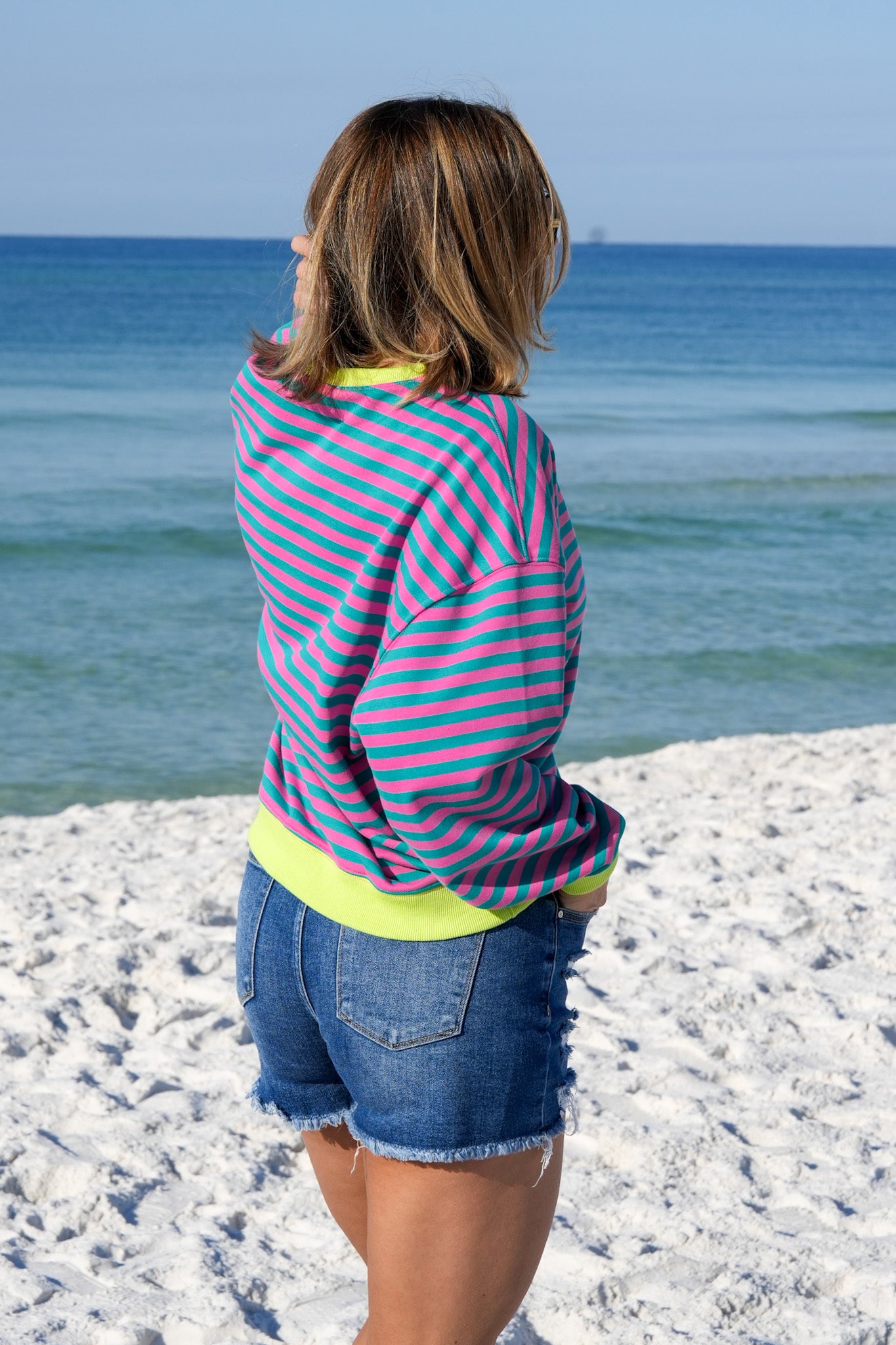 Veveret Striped Long Sleeve Top