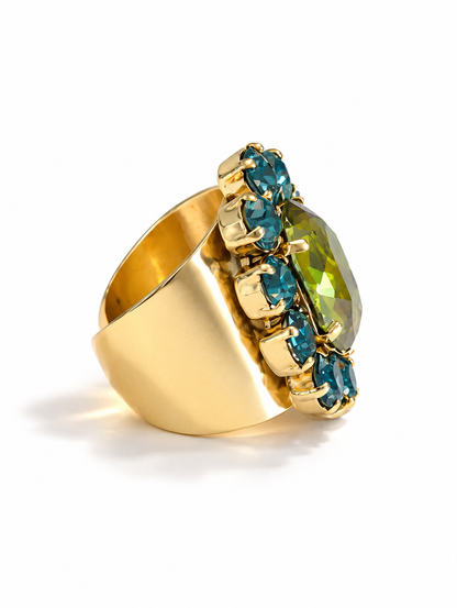 TOVA Edith Crystal Oval Ring