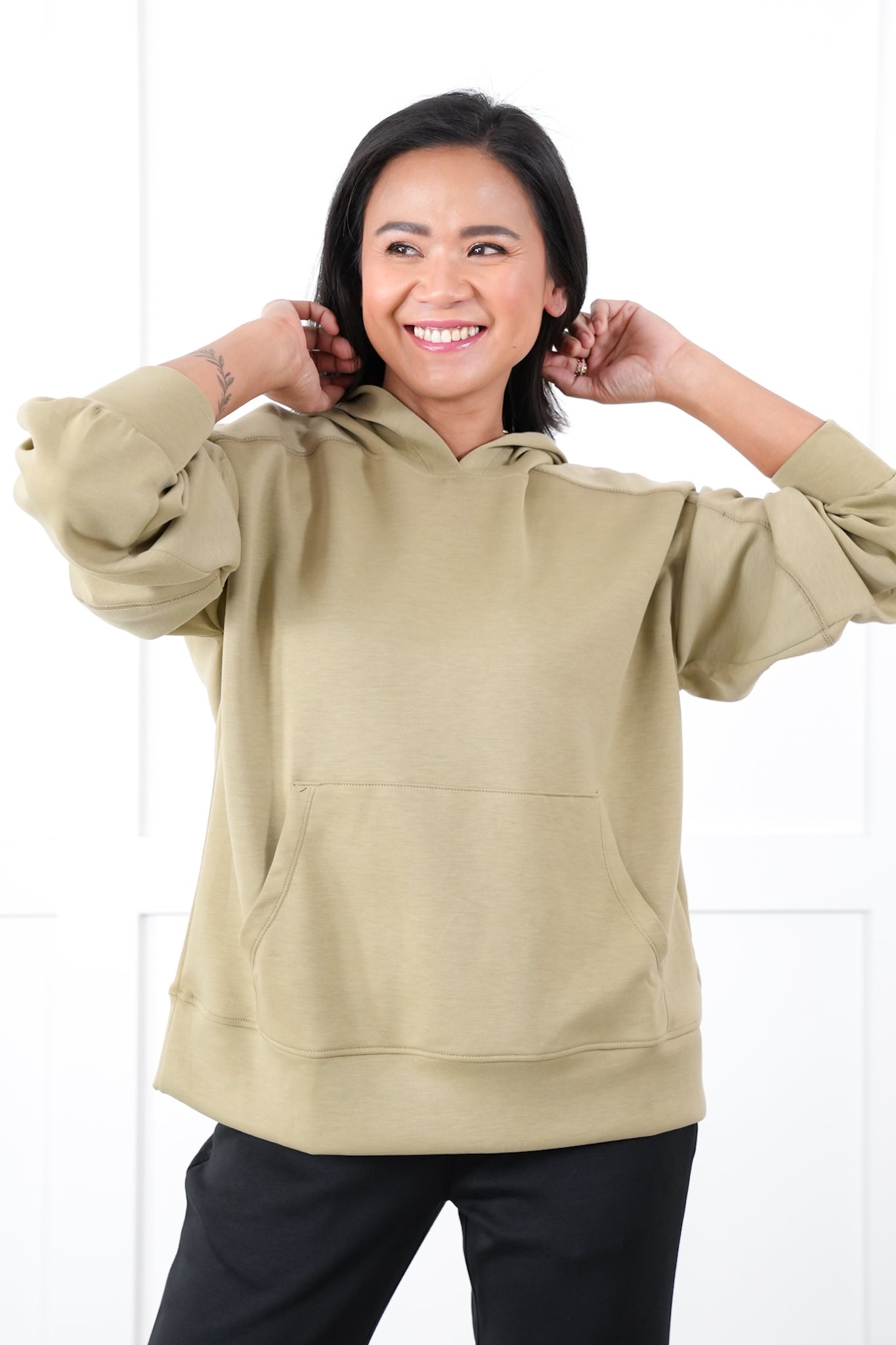 Door Buster! Plus/Reg Long Sleeve Pullover Hoodie with Kangaroo Pocket
