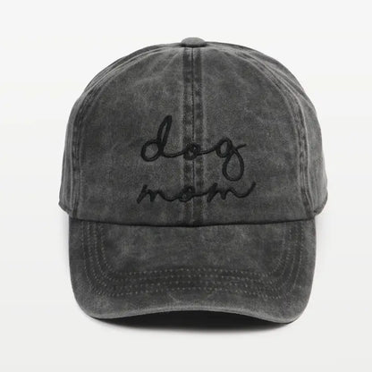 Dog Mom Embroidery Cotton Baseball Cap