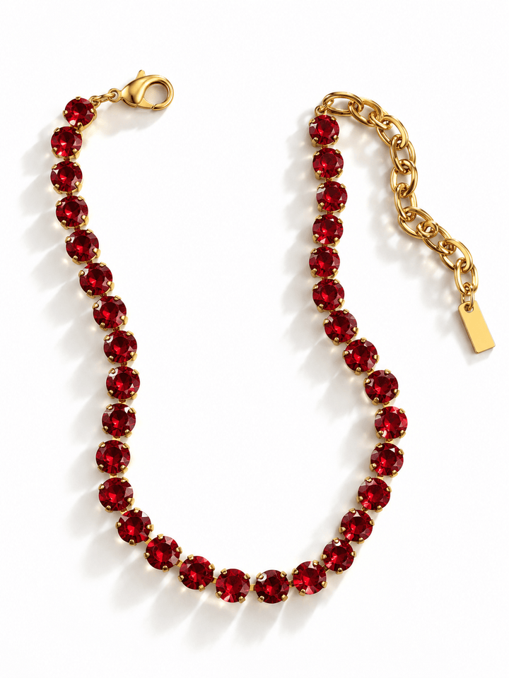 Restock! TOVA Oakland Necklace in Scarlet Red - Freckled Poppy