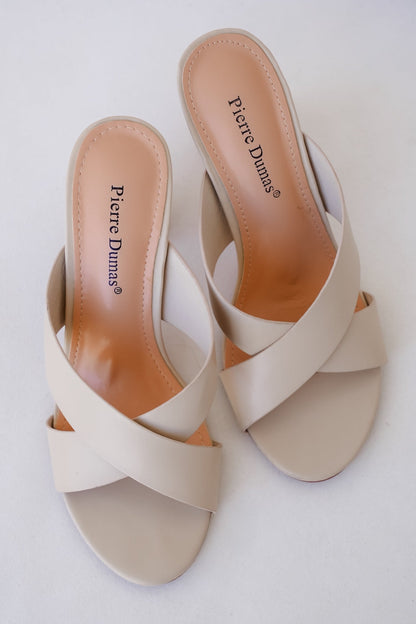 Chic Criss Cross Strap Heel Sandal