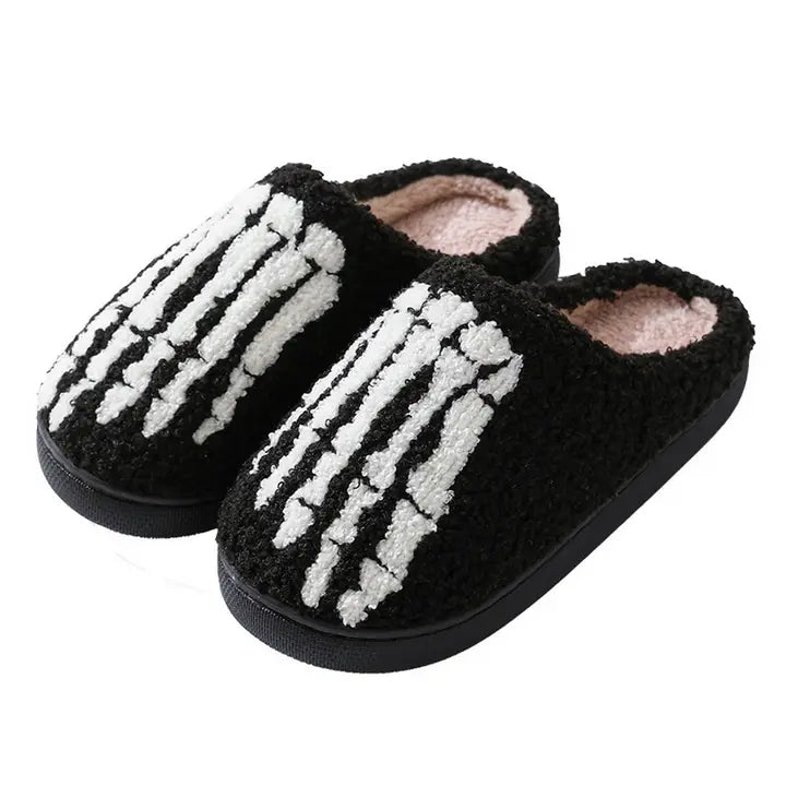 Halloween Skeleton Hand Cotton Slippers