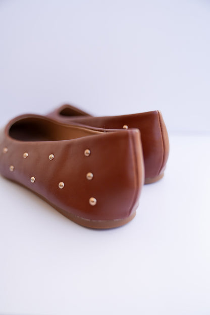 Corky's "Don't Be Rude" Studded Vegan Leather Ballet Flats