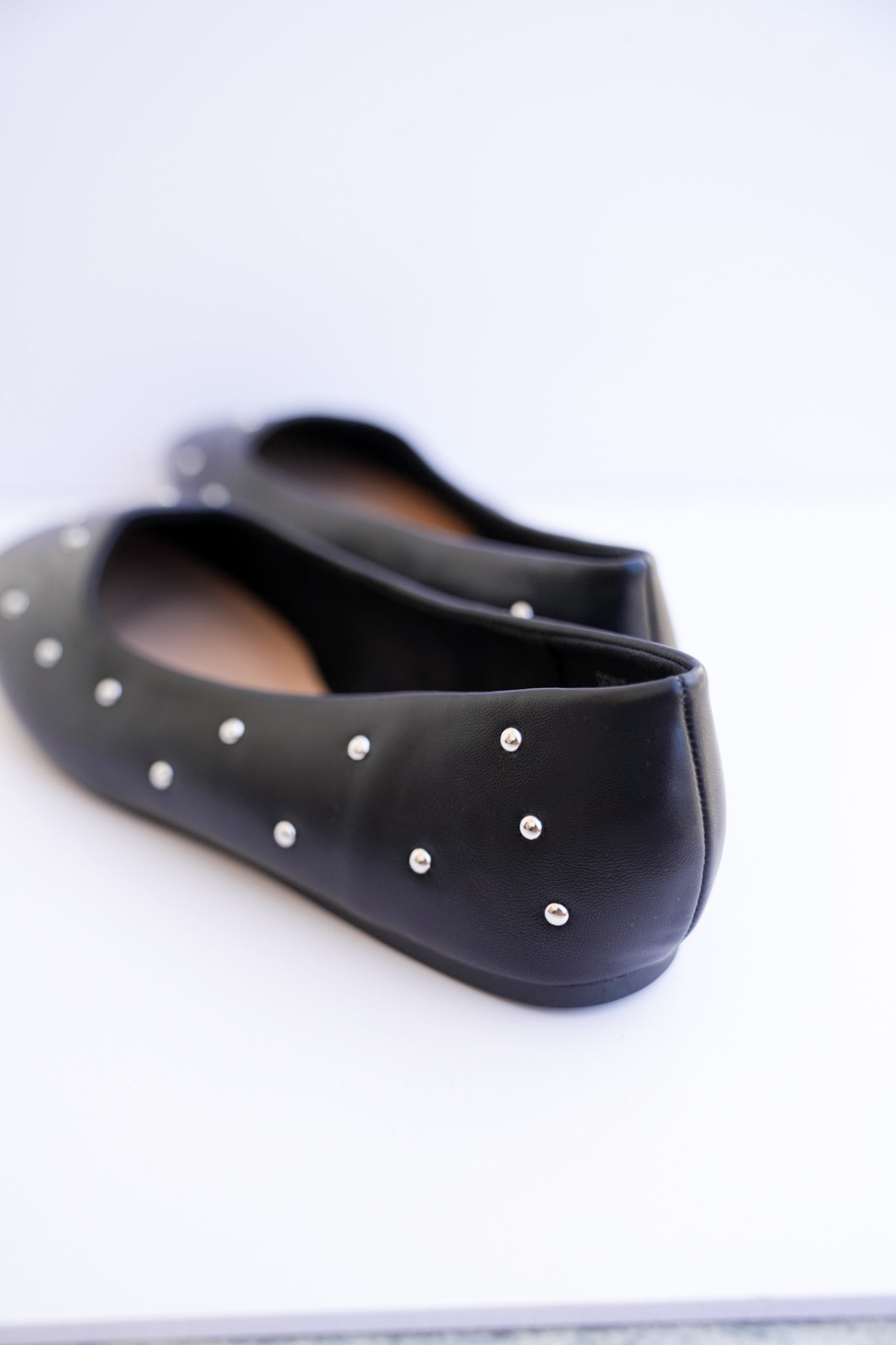 Corky's "Don't Be Rude" Studded Vegan Leather Ballet Flats