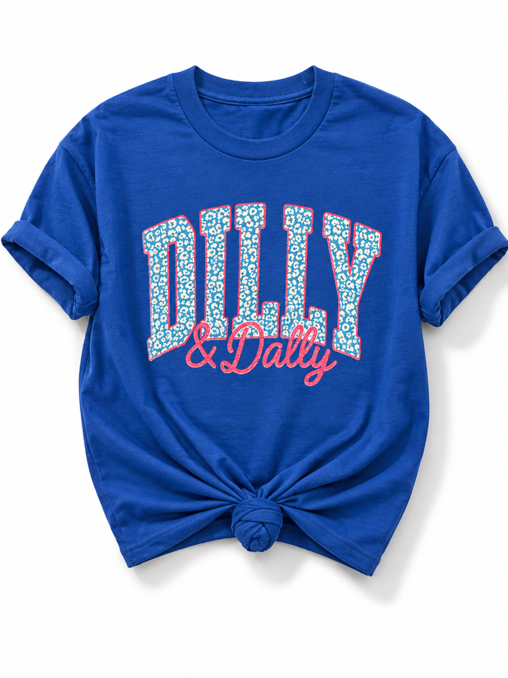 Plus/Reg Short Sleeve "Dilly & Dally" Graphic Tee