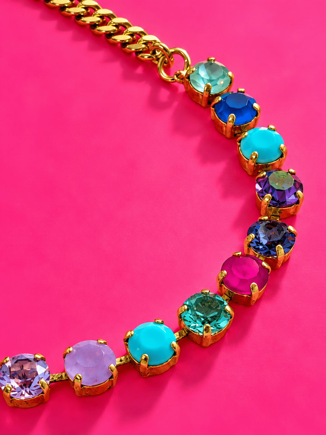 TOVA Mini Oakland Crystal Necklace in Prairie Fairy - Freckled Poppy