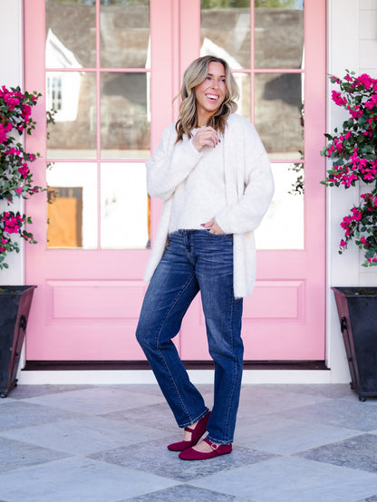 Judy Blue Mid Rise Dark Wash Billie Boyfriend Jeans - Freckled Poppy