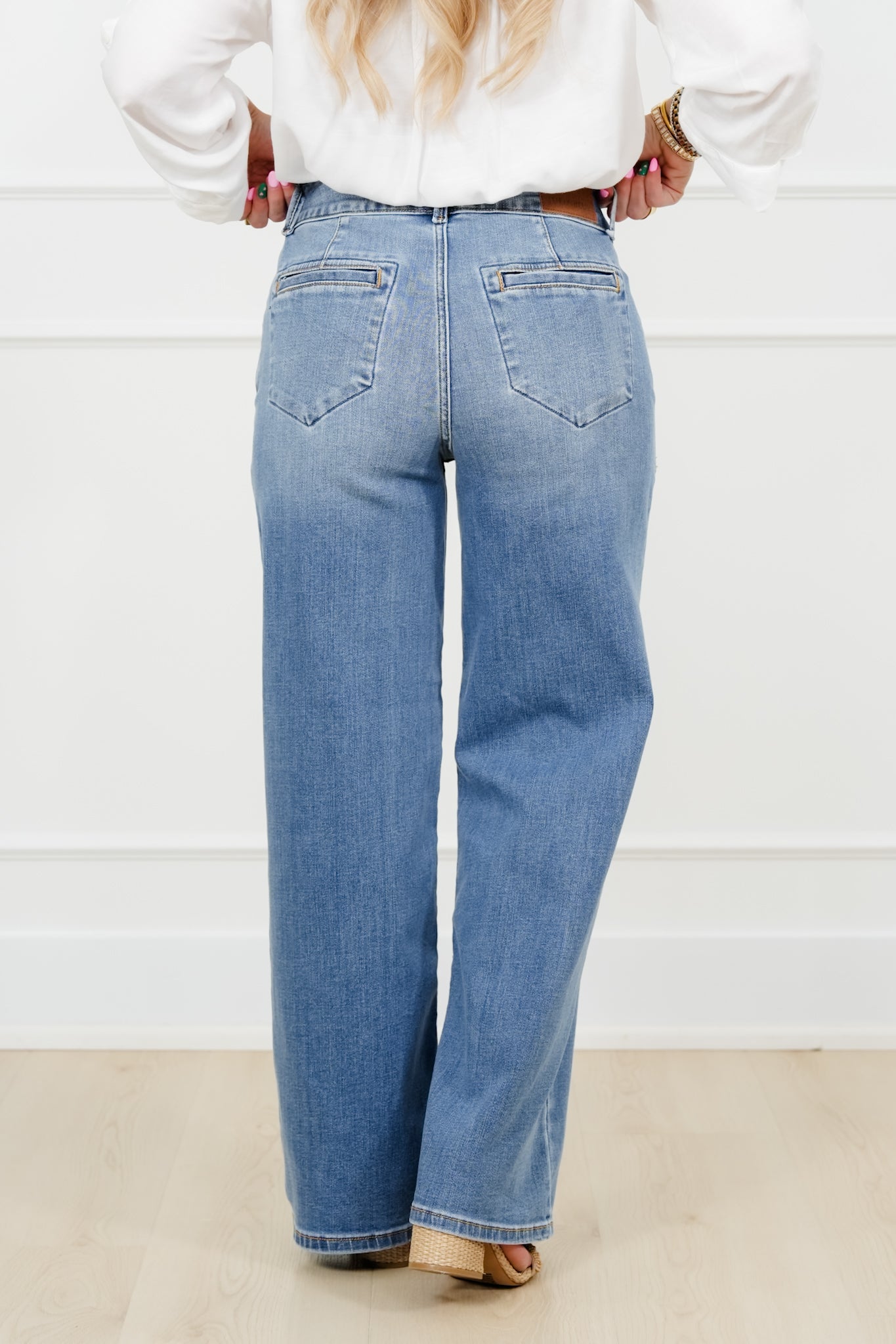 Judy Blue High Rise Medium Wash Multiple Inseam Column Jeans with