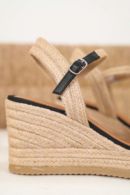 MIA Espadrille Wedge Sandals with Braided Jute Heel