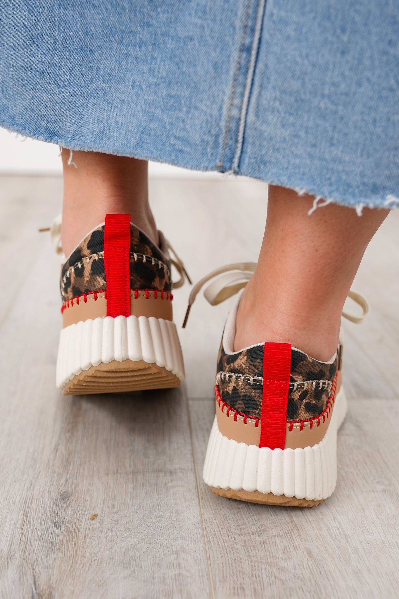Color Contrast Low Top Platform Sneakers