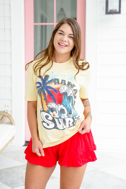 Plus/Reg Short Sleeve Summer Waves Graphic Tee