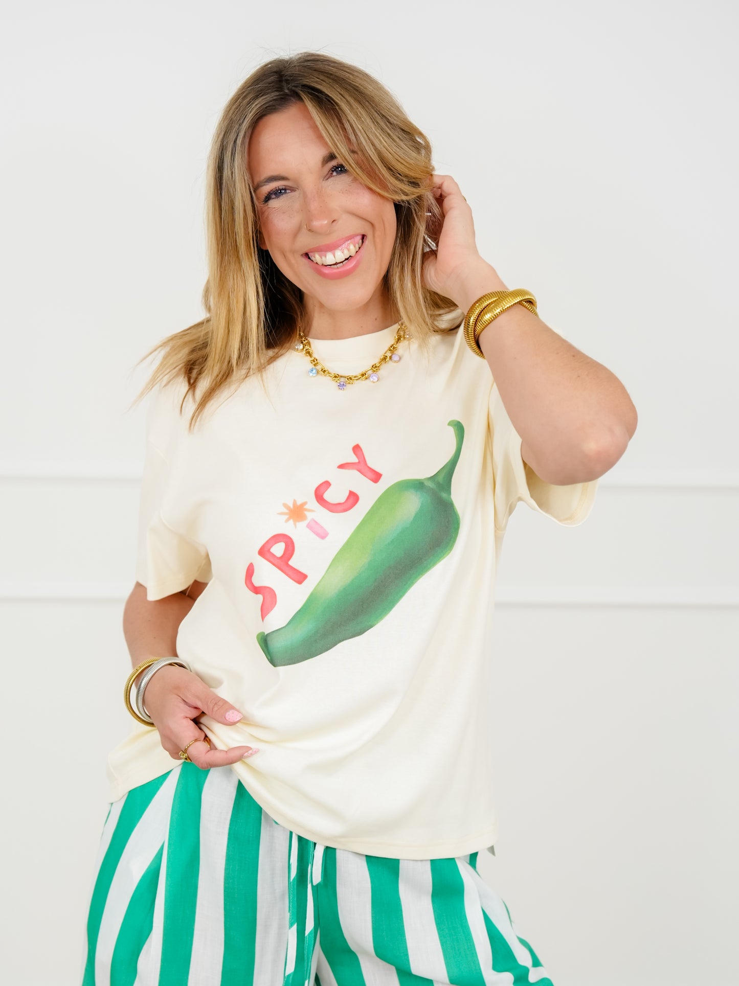 Short Sleeve "Spicy" Graphic Top