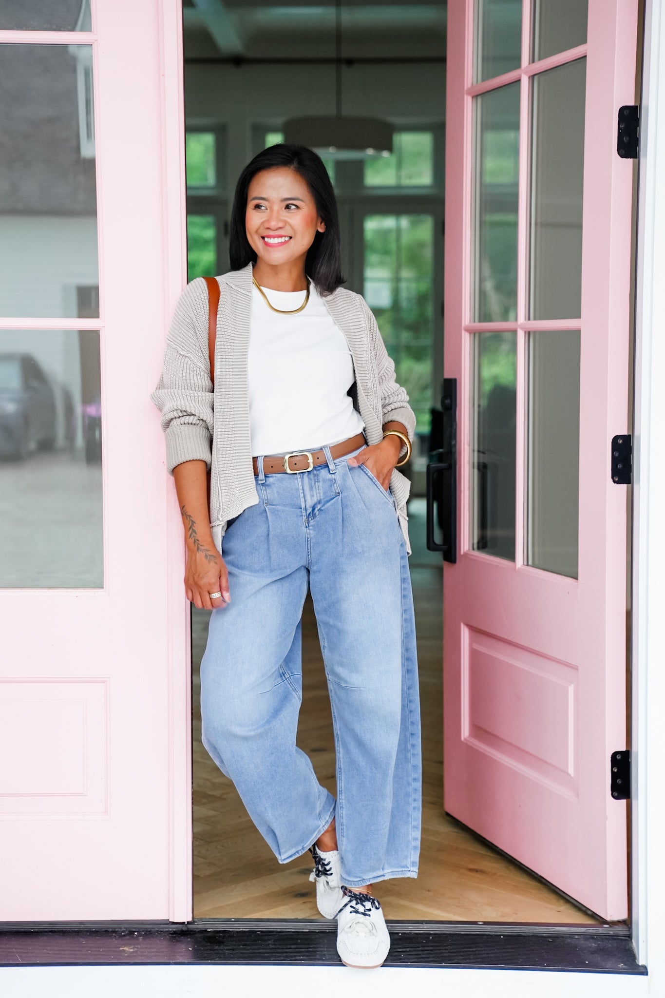 Risen The Easy Street Wide-Leg Pleated Barrel Jeans