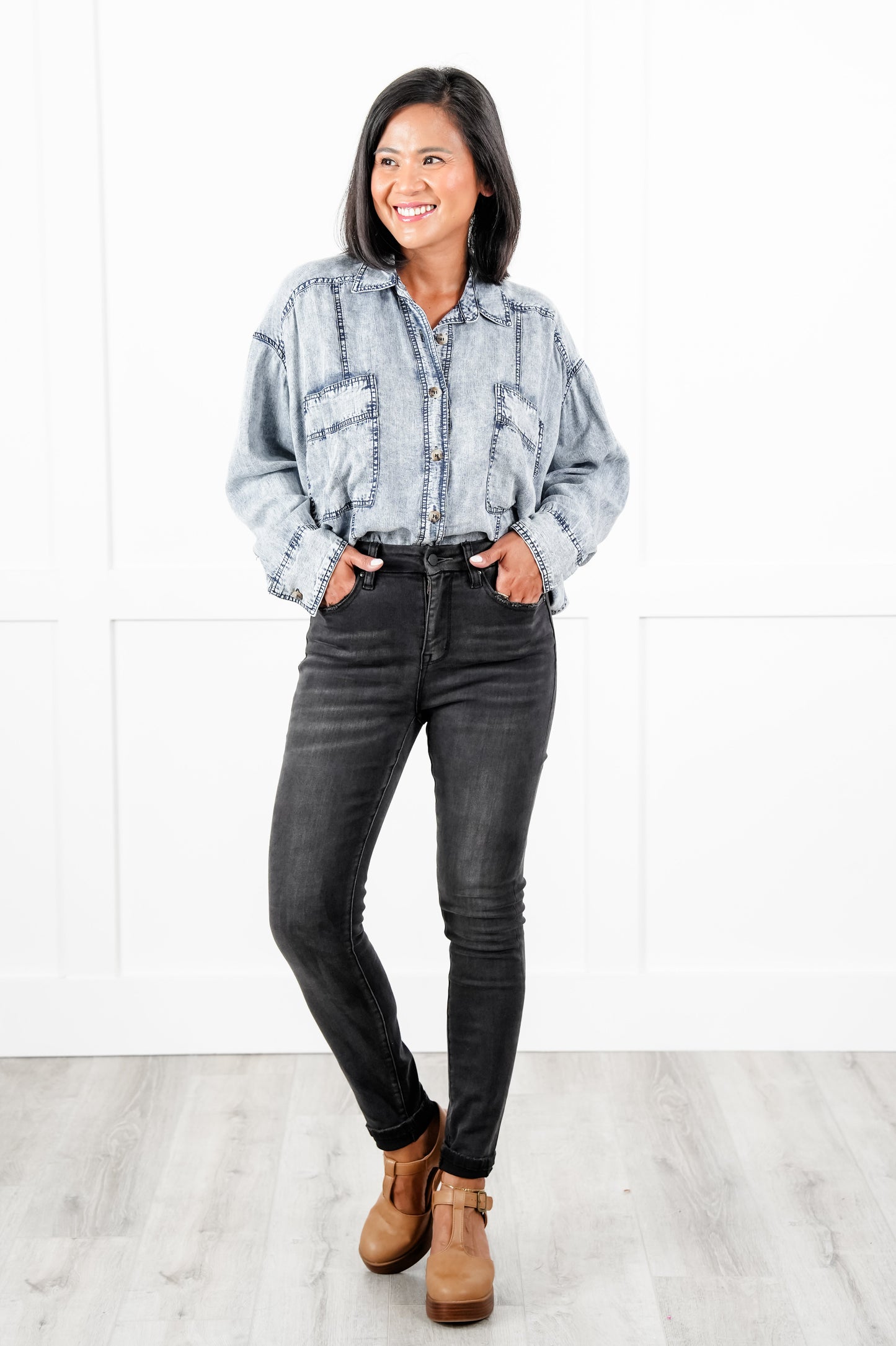 Mica High Rise Black Skinny Ankle Jeans