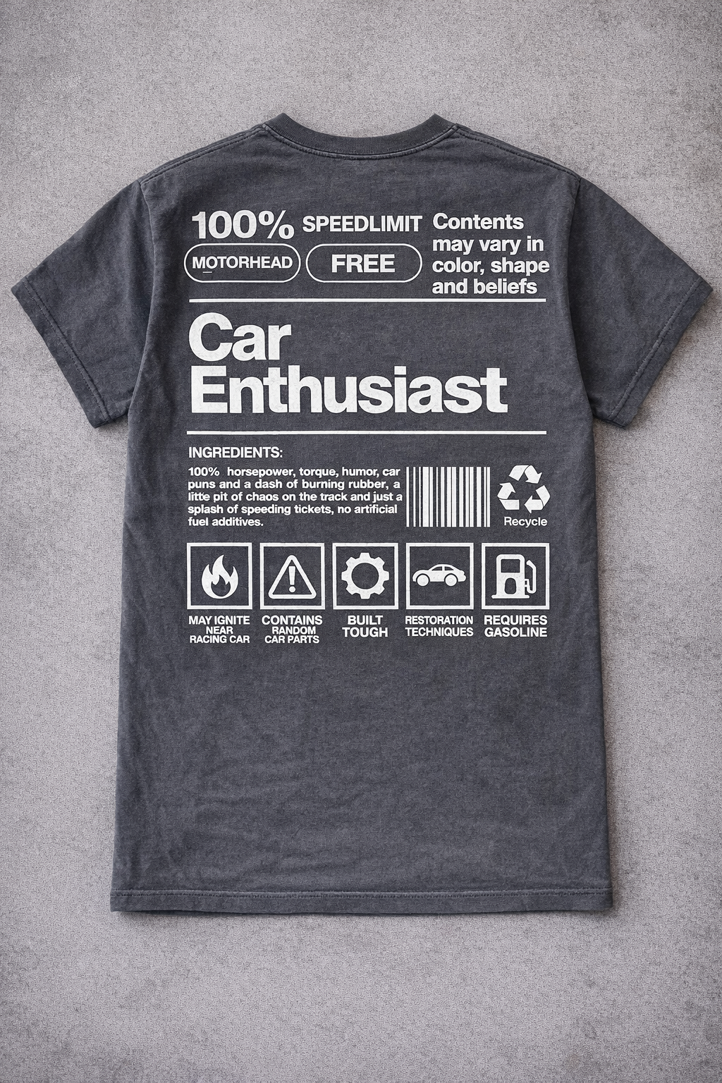 Plus/Reg Short Sleeve "Car Enthusiast" Graphic Tee