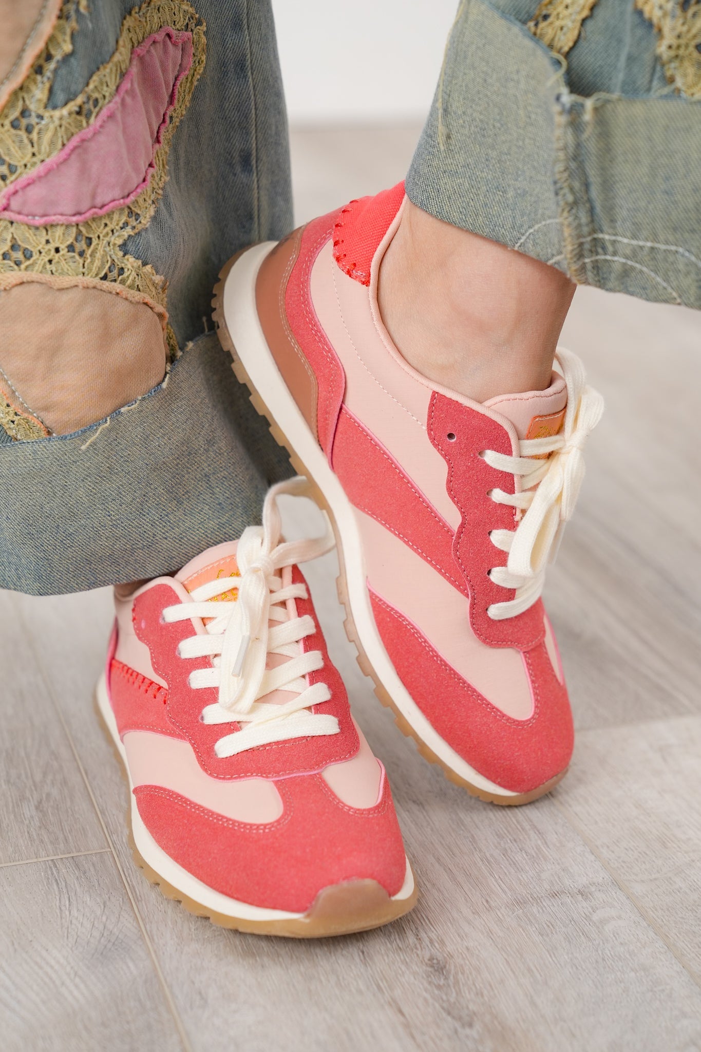 Blowfish Suede Accent Lace Up Sneakers