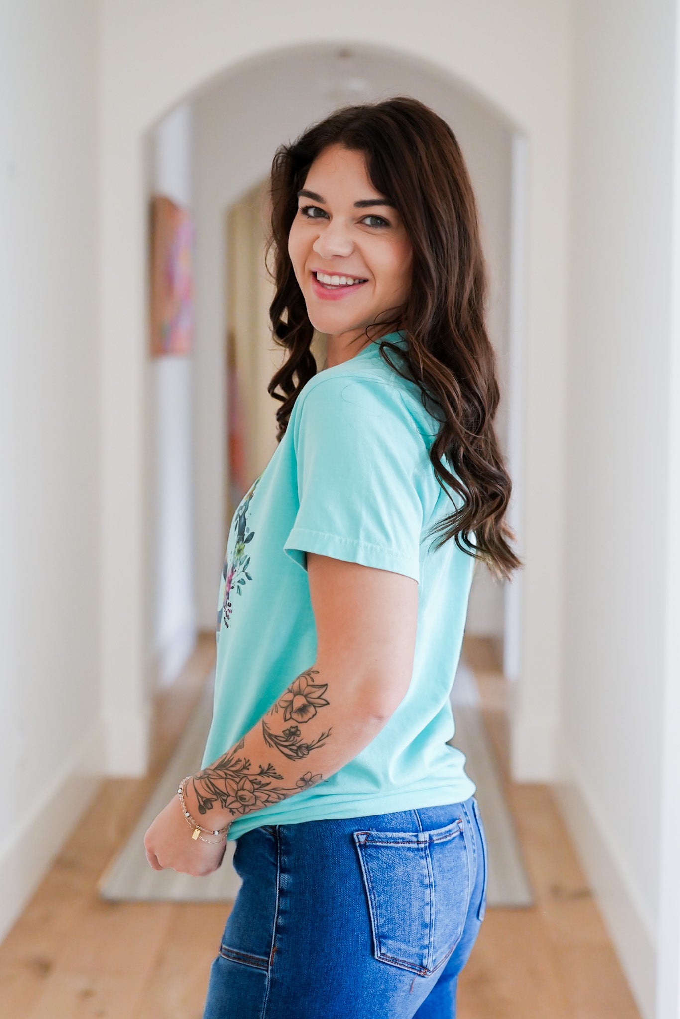 Plus/Reg Short Sleeve Peace Sign Graphic Tee