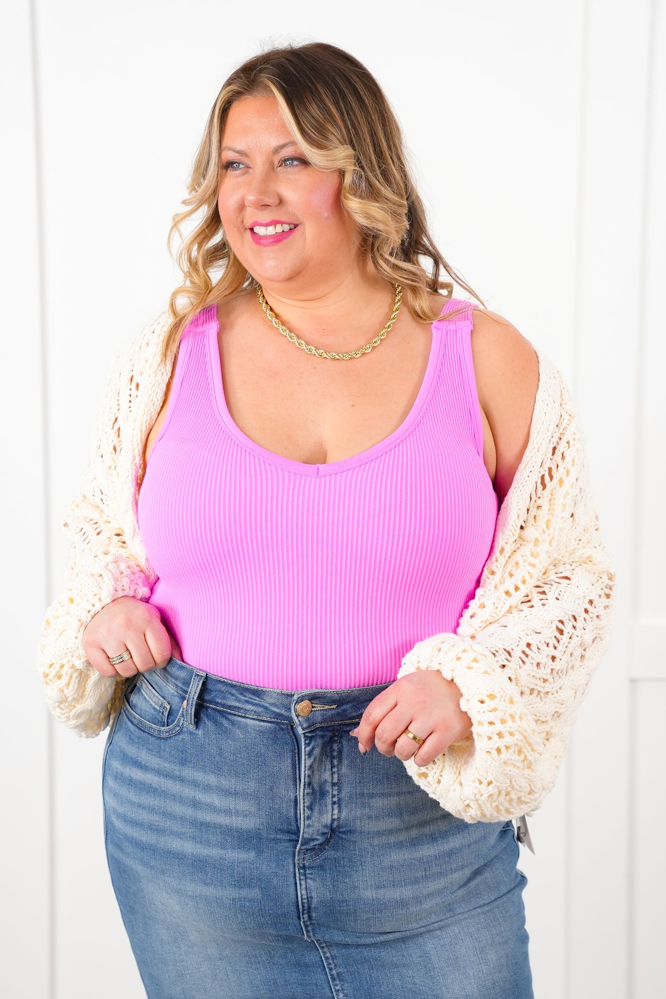 Door Buster! Zenana Ribbed Seamless Bra Padded Tank Top