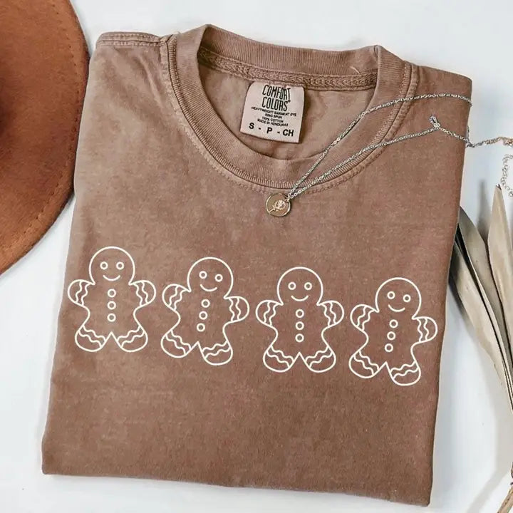 Plus/Reg Short Sleeve Gingerbread Graphic Tee