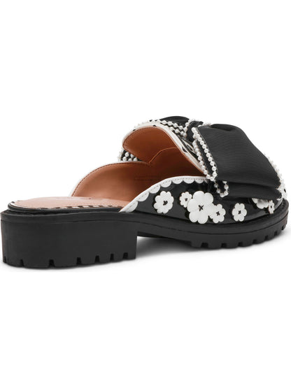 Betsey Johnson Patent Floral Platform Mule