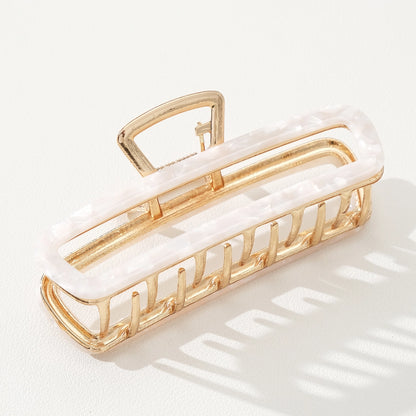 Harlow Hollow Rectangle Metal Claw Clip