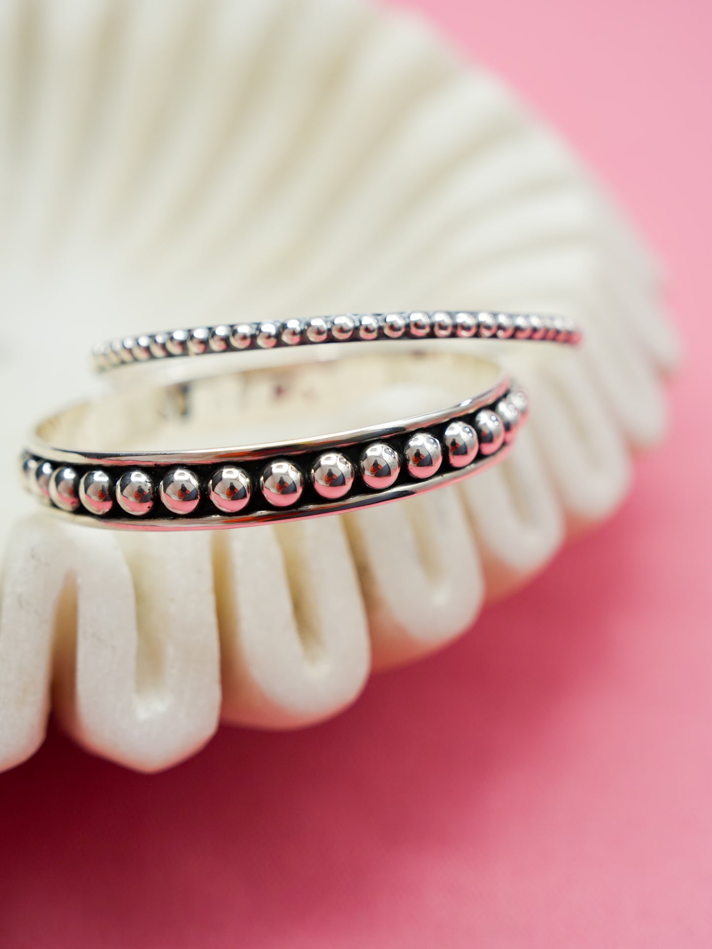 BOHO SOL Sterling Silver Ball Bangle