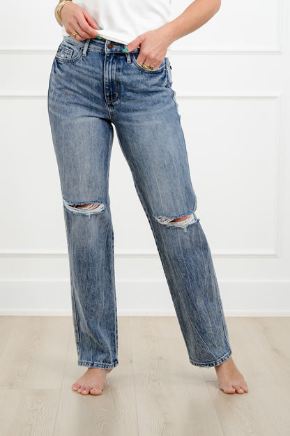 Judy Blue High Rise Medium Wash Rigid Magic Slim Straight Leg Jeans
