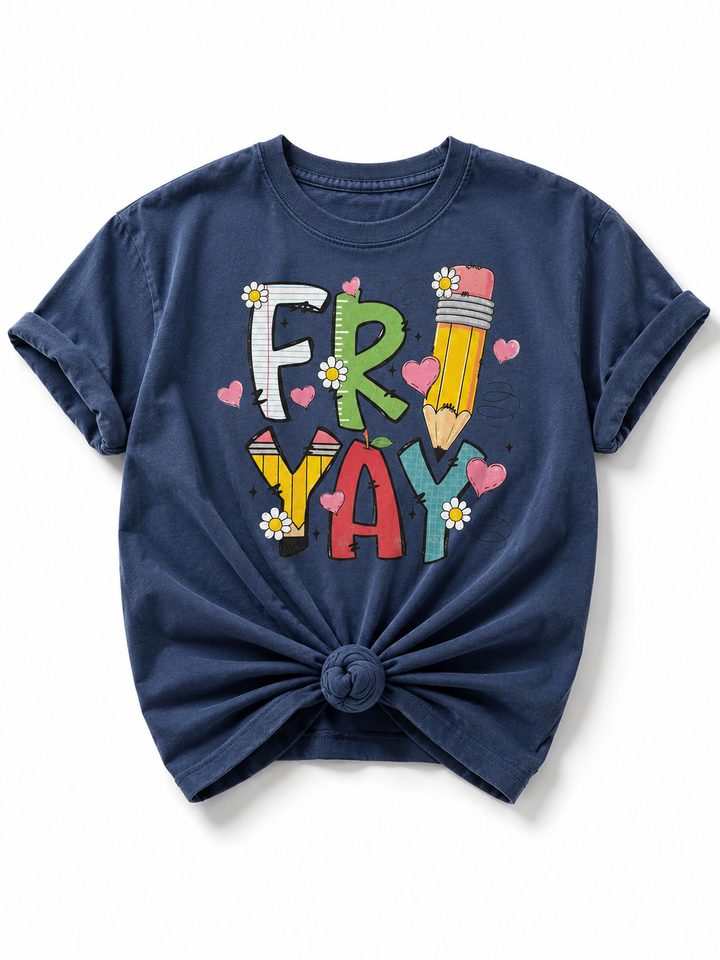 Plus/Reg Short Sleeve "Fri Yay" Graphic Tee