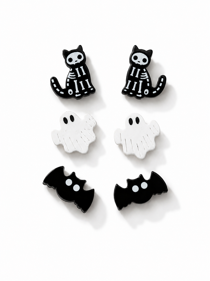 Cute Halloween Acrylic Earring Trio