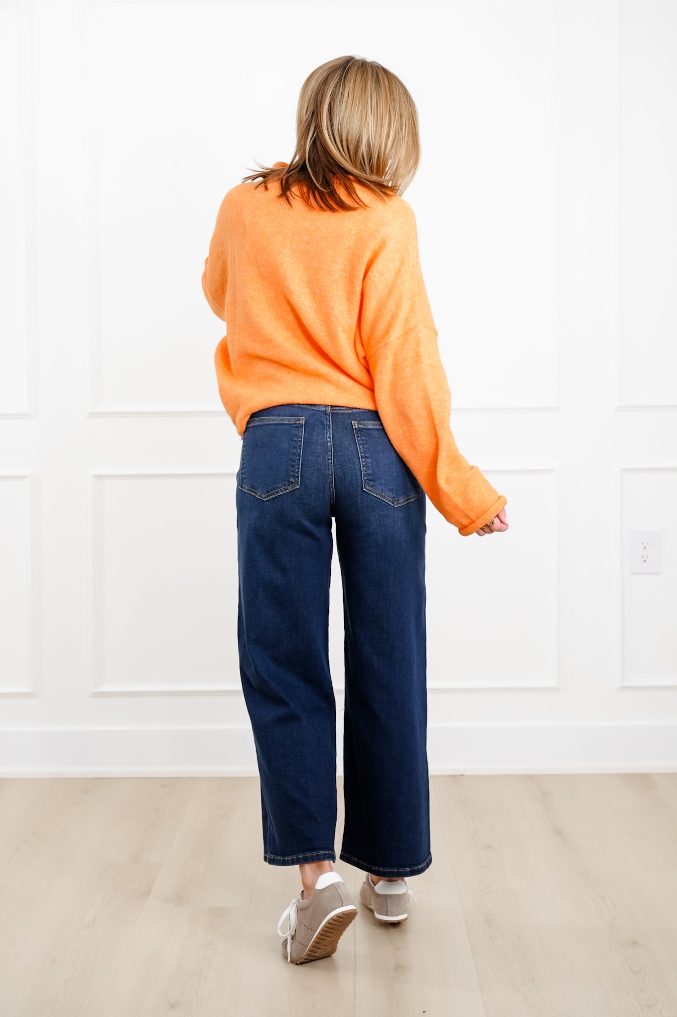 Judy Blue High Rise Dark Wash Ankle Wide Leg Jeans