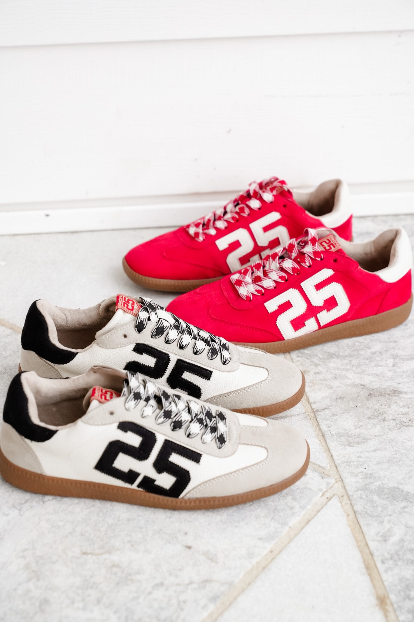 shu♡shu Shu Shop Vintage Style Suede Sneakers with Contrast 25 – Freckled