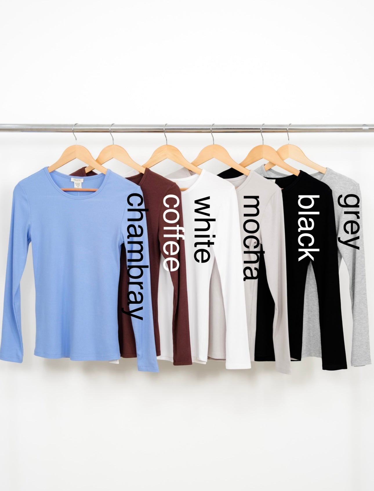 Restock! Door Buster! Plus/Reg Ribbed Knit Long Sleeve Crew Neck Top