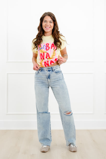 Hidden High Rise Light Wash Distressed Dad Jeans