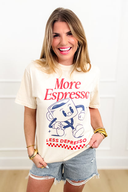 Plus/Reg Short Sleeve "More Espresso" Graphic Tee