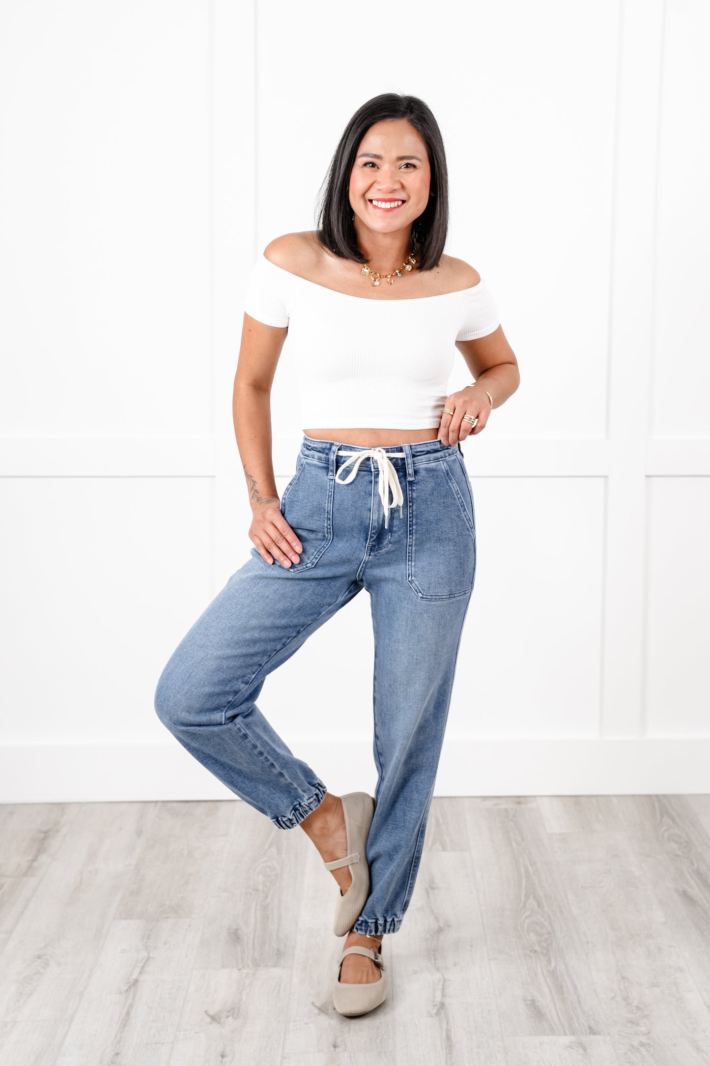 Judy Blue High Rise Medium Wash Joggers