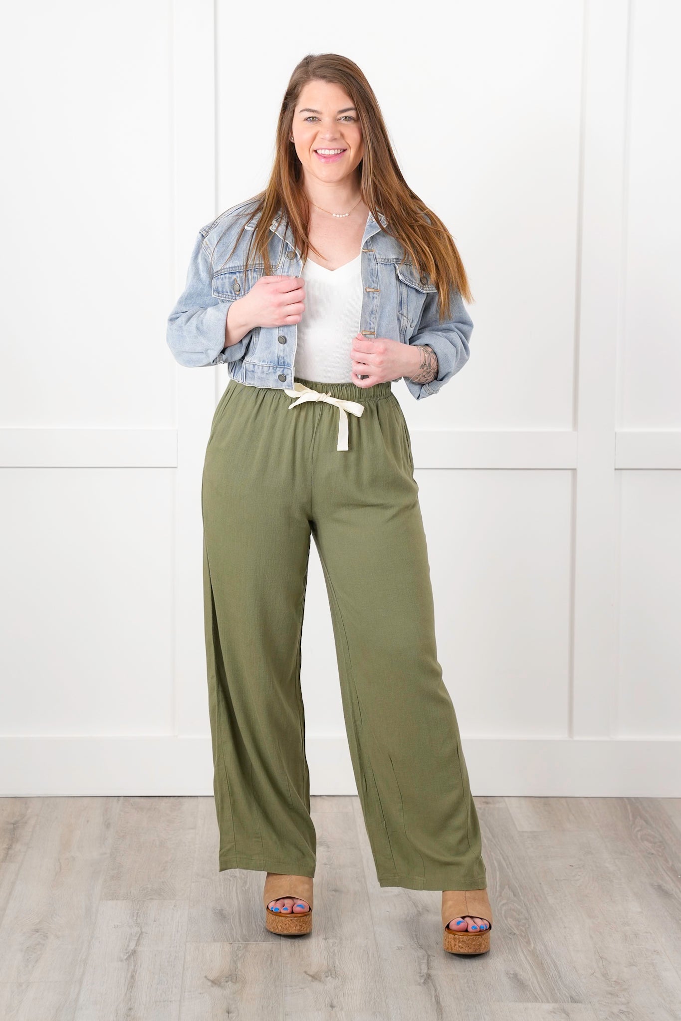 Door Buster! Zenana Drawstring Linen Pants